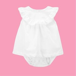 Carter’s Child of Mine Infant White Dress NWT Size 6-9m One Piece